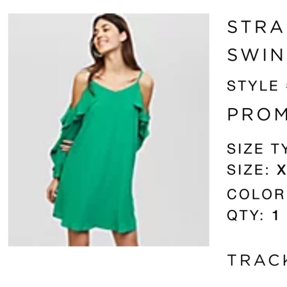Loft XS swing cascade dress